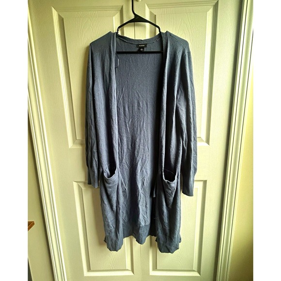 Halogen Sweaters - Halogen Women's Blue Solid Knit Open Front Long Sleeve Cardigan Sweater Size S